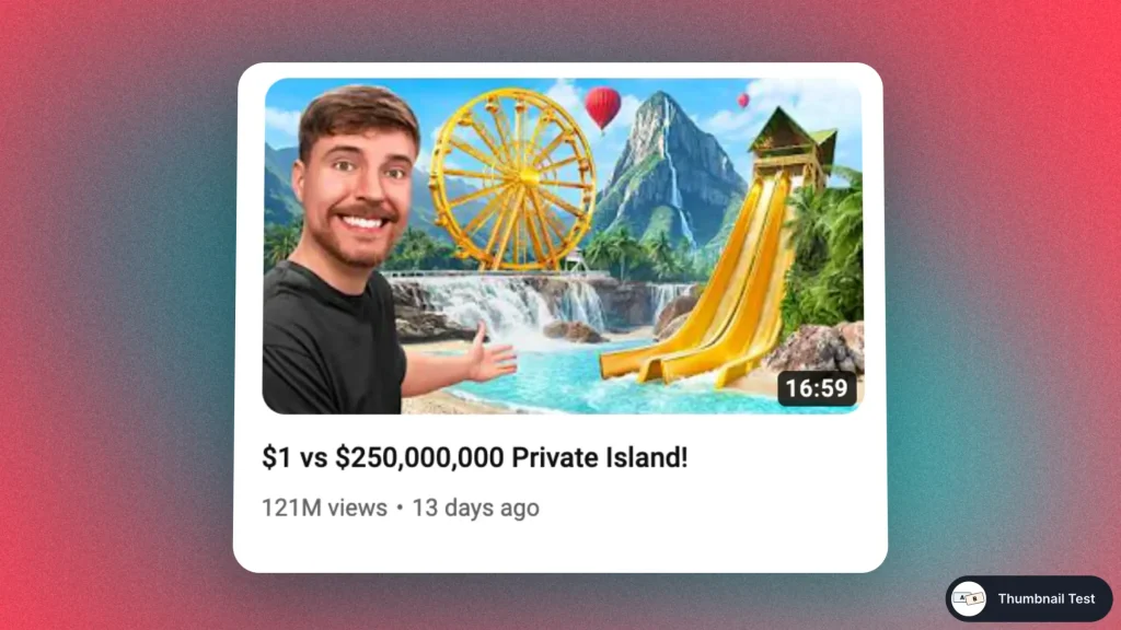 MrBeast's Example of a "Versus" YouTube Thumbnail