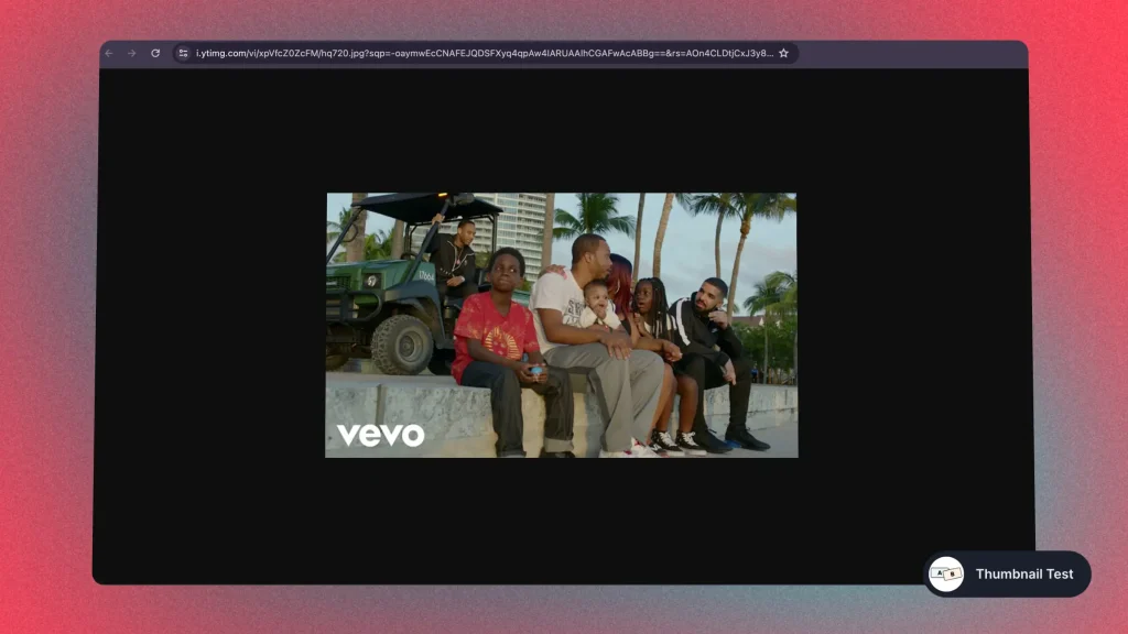 YT Thumbnail in New Tab - Drake God's Plan Video