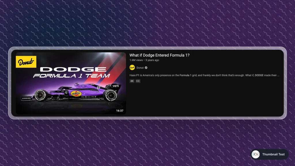 Example of a Purple-dominant YouTube Thumbnail